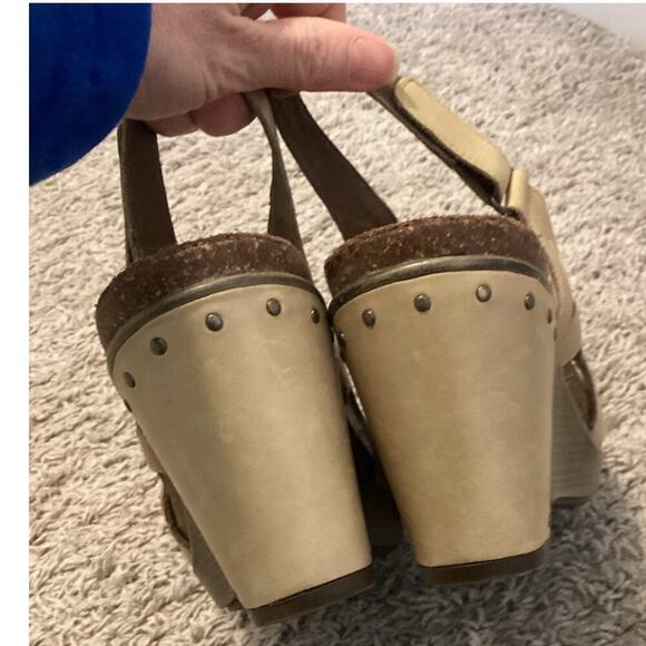 Dansko Womens Felicia Wedge Sandals EU 40 US 9.5 10 Tan Brown Comfort Boho - Picture 8 of 13